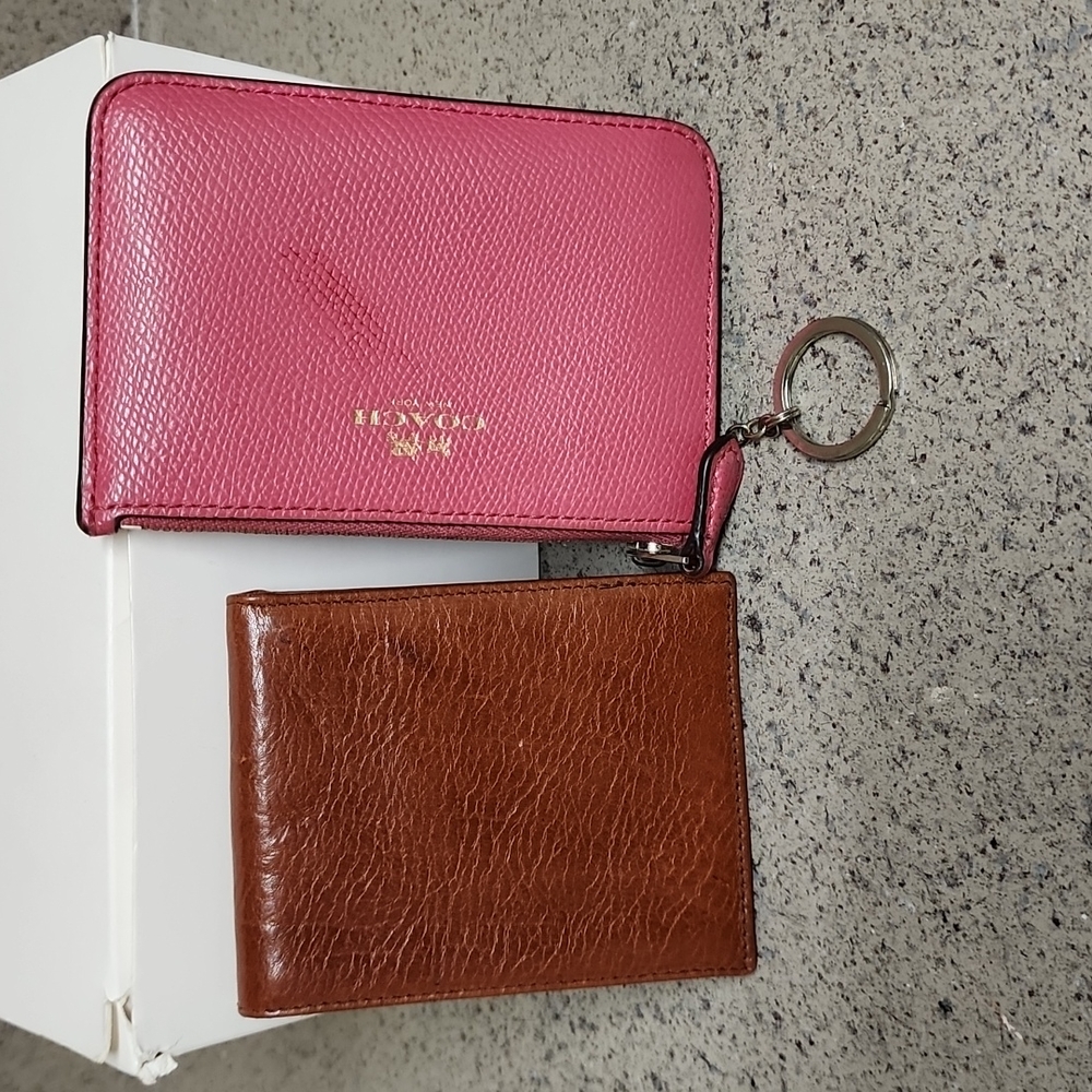LEONARDO FLORENCE, ITALY Men Wallet w/ Coach Wristlet